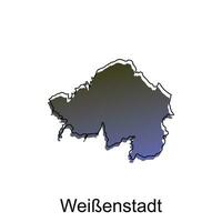 carta geografica di Weibenstadt illustrazione design. Tedesco nazione mondo carta geografica internazionale vettore modello