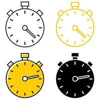 vari tipi di timer. set di icone di cronometri. cronometri per la gestione del tempo, web, app e altro. icona di contorno del segno del timer. tratto modificabile. illustrazione vettoriale piatta isolata
