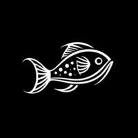 pesce - minimalista e piatto logo - vettore illustrazione