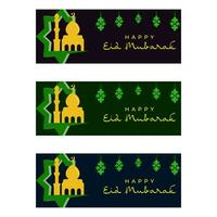 contento eid mubarak Facebook copertina vettore