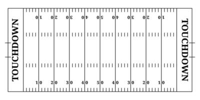 americano calcio campo bianca, superiore Visualizza vettore