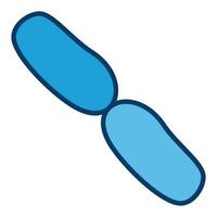 bacilli vettore batteri concetto blu icona o simbolo