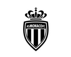 come monaco club logo simbolo nero ligue 1 calcio francese astratto design vettore illustrazione