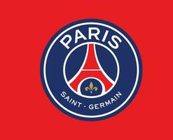 psg club logo simbolo ligue 1 calcio francese astratto design vettore illustrazione con rosso sfondo