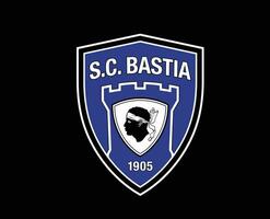 bastia club logo simbolo ligue 1 calcio francese astratto design vettore illustrazione con nero sfondo