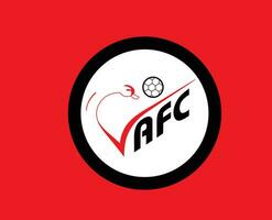 valenciennes fc logo club simbolo ligue 1 calcio francese astratto design vettore illustrazione con rosso sfondo