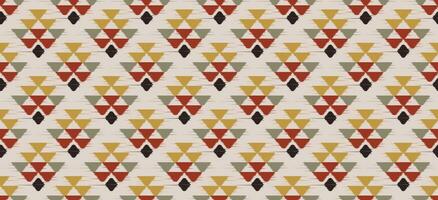 etnico astratto ikat art. modello senza cuciture in stile tribale, popolare e messicano. ornamento di arte geometrica azteca print.design per moquette, carta da parati, abbigliamento, avvolgimento, tessuto, copertina, tessile vettore