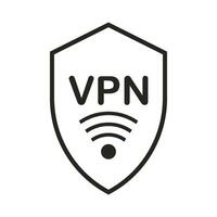 vpn o virtuale privato Rete icona vettore