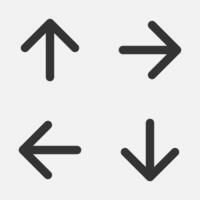 indietro Il prossimo giù su schema freccia icona vettore