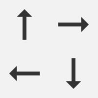 freccia alt superiore parte inferiore giusto sinistra icona. vettore