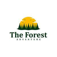 foresta logo design modello. creativo pino logo vettore illustrazione.