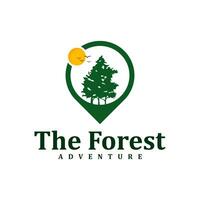 punto foresta logo design modello. creativo pino logo vettore illustrazione.