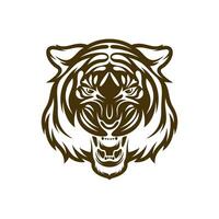 testa tigre vettore illustrazione design. testa tigre logo design modello.