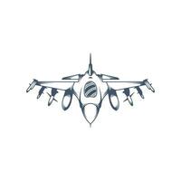 militare aereo vettore illustrazione design. combattente getti logo design modello.