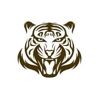 testa tigre vettore illustrazione design. testa tigre logo design modello.