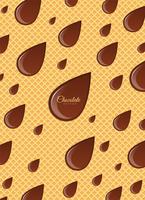 Cioccolato liquido o vernice marrone. Illustrazione vettoriale