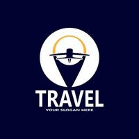 viaggio agenzia viaggio logo modello vettore