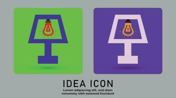 pensiero simbolo, idea icona, energia icona, creativo idea, ispirazione concetto con leggero lampadina vettore. vettore
