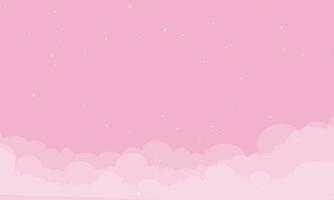 vettore cartone animato piatto stile bianca nuvole su rosa