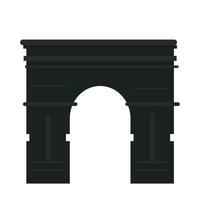 vettore nero silhouette piatto design di arco de triomphe