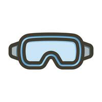 occhiali vettore di spessore linea pieno colori icona per personale e commerciale uso.