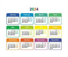 febbraio 2024 calendario parete calendario 2024 modello 33121968 Arte  vettoriale a Vecteezy