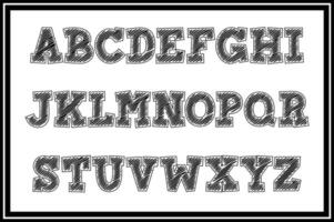 versatile collezione di scarabocchiare creazioni alfabeto lettere per vario usi vettore