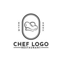 capocuoco e ristorante logo design Vintage ▾ retrò vettore
