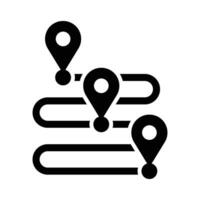 itinerario carta geografica vettore glifo icona per personale e commerciale uso.