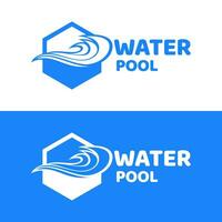 acqua piscina logo design vettore arte