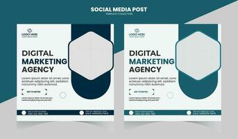 post sui social media di marketing digitale vettore
