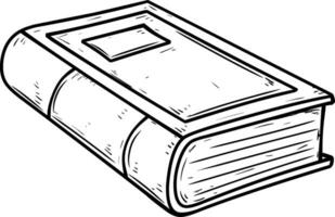 cartone animato di libro isolato su bianca vettore