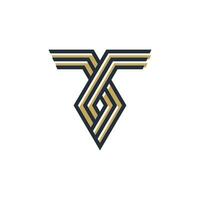 lettera t logo design icona elemento con moderno creativo concetto vettore