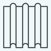 icona acciaio foglio. relazionato per edificio Materiale simbolo. linea stile. semplice design modificabile. semplice illustrazione vettore