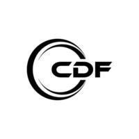 cdf logo disegno, ispirazione per un' unico identità. moderno eleganza e creativo design. filigrana il tuo successo con il Impressionante Questo logo. vettore