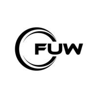 fuw logo disegno, ispirazione per un' unico identità. moderno eleganza e creativo design. filigrana il tuo successo con il Impressionante Questo logo. vettore