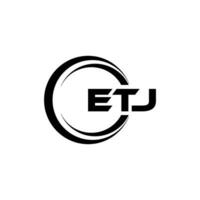 etj logo disegno, ispirazione per un' unico identità. moderno eleganza e creativo design. filigrana il tuo successo con il Impressionante Questo logo. vettore