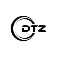 dtz logo disegno, ispirazione per un' unico identità. moderno eleganza e creativo design. filigrana il tuo successo con il Impressionante Questo logo. vettore