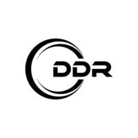 ddr logo disegno, ispirazione per un' unico identità. moderno eleganza e creativo design. filigrana il tuo successo con il Impressionante Questo logo. vettore