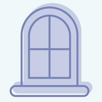 icona finestra. relazionato per edificio Materiale simbolo. Due tono stile. semplice design modificabile. semplice illustrazione vettore