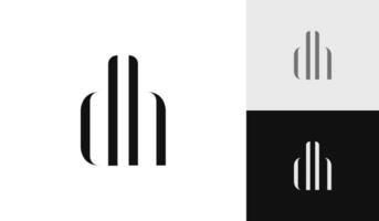 lettera dh iniziale monogramma logo design vettore