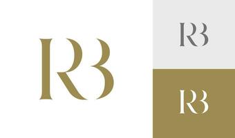 lettera rb iniziale monogramma logo design vettore