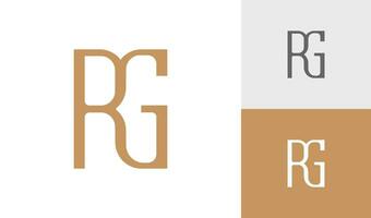lettera rg iniziale monogramma logo design vettore