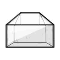 pentola terrario bicchiere cartone animato vettore illustrazione