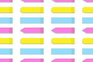 infinito modello di colorato ufficio carta Nota adesivi nel di moda luminosa tonalità di vario forme. eps vettore