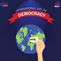 internazionale democrazia giorno inviare o sfondo vettore illustrazione