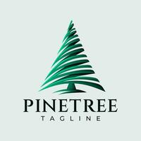 moderno pendenza cedro pino albero logo design vettore