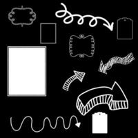 vettore illustrazione di un' telaio e ornamento nel nero e bianca colori