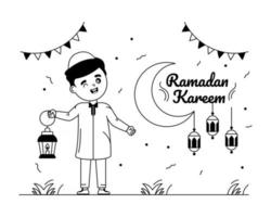 mese del ramadan kareem vettore