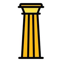 greco colonna icona vettore piatto
